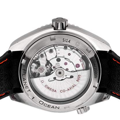 Stainless Steel Calfskin 43mm Seamaster Planet Ocean GMT Co-Axial Chronometer Automatic Watch Black 232.32.44.22.01.002