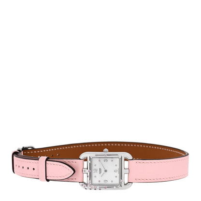Stainless Steel Swift Diamond Pink Sapphire Mother of Pearl 23mm Cape Cod Double Tour Quartz Watch Rose Sakura