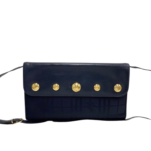 Burberry Brand Leather Blue Shoulder Bag Style 2