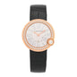 18K Pink Gold Alligator Diamond Bezel 30mm Ballon Blanc De Cartier Quartz Watch