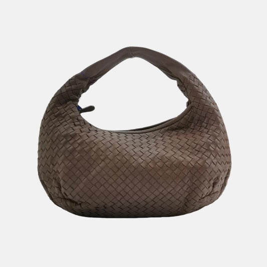 Bottega Veneta Belly Hobo Intrecciato Lambskin Leather Milk Chocolate Brown Medium 40cm