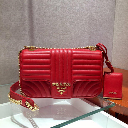 Medium Leather Prada Diagramme Bag