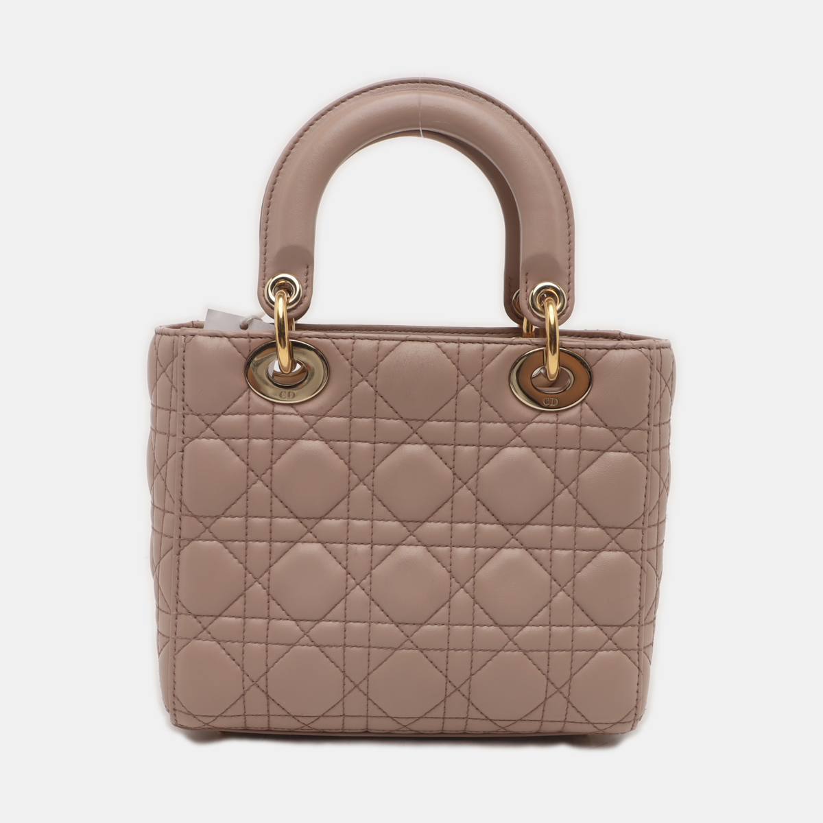 Lady Dior ABCdior Small Nude Pink Cannage Lambskin Handbag No Strap Rovelle Bags