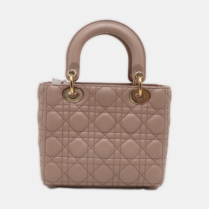 Lady Dior ABCdior Small Nude Pink Cannage Lambskin Handbag No Strap Rovelle Bags
