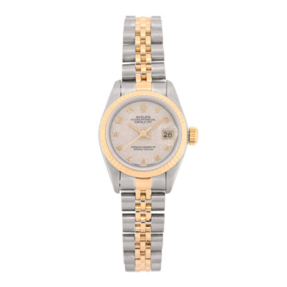 Stainless Steel 18K Yellow Gold 26mm Oyster Perpetual Datejust Watch Ivory Jubilee 69173