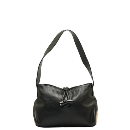 Burberry Brand Leather Black Shoulder Bag Style 7
