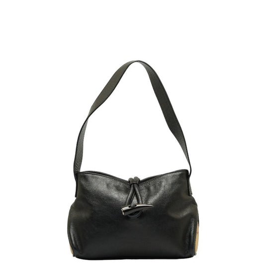 Burberry Brand Leather Black Shoulder Bag Style 7