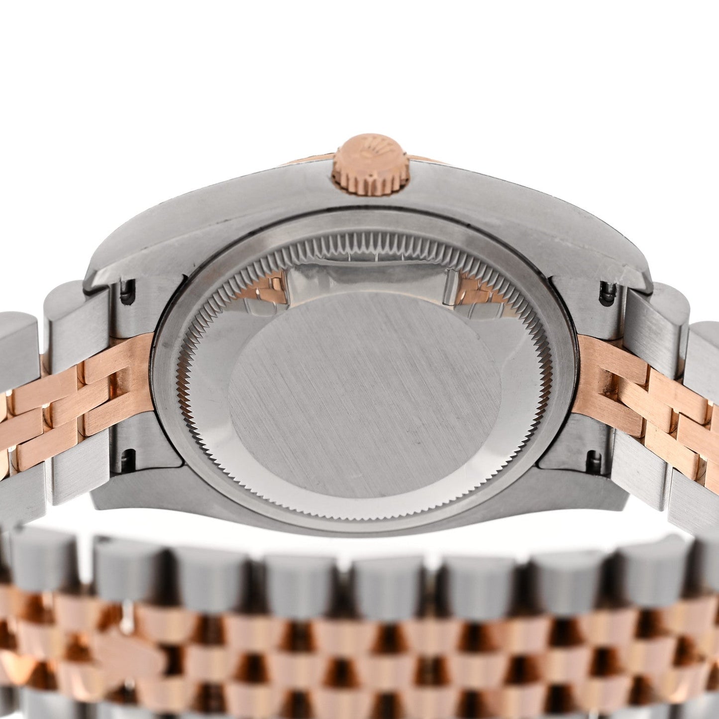 Stainless Steel 18K Everose Gold Diamond 36mm Oyster Perpetual Datejust Watch Silver 116231