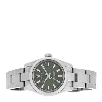 Stainless Steel 26mm Oyster Perpetual Watch Olive Green 176200
