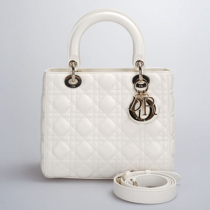 Dior Lady Dior Leather Handbag Style 115 Rovelle Bags