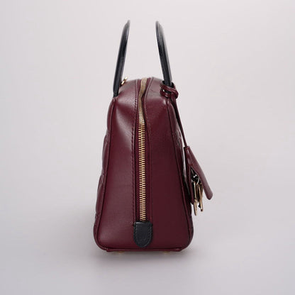 Christian Dior Lambskin Burgundy Cannage Lily Tote Bag Rovelle Bags