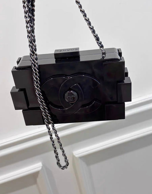 Chanel Luxury Leather Black Handbag Style 12 Rovelle Bags