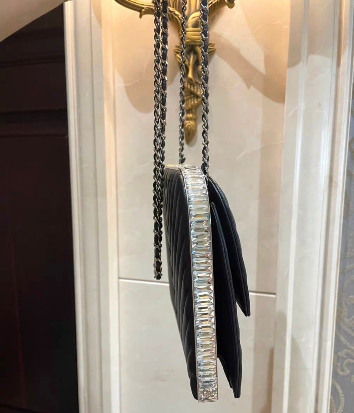 Chanel Luxury Leather Black Clutch Style 7 Rovelle Bags