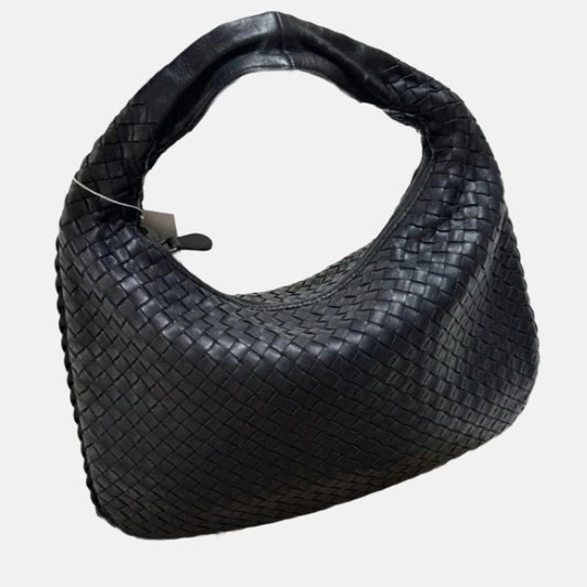 Bottega Veneta Intrecciato Hobo Bag Medium Black Lambskin leather 40cm