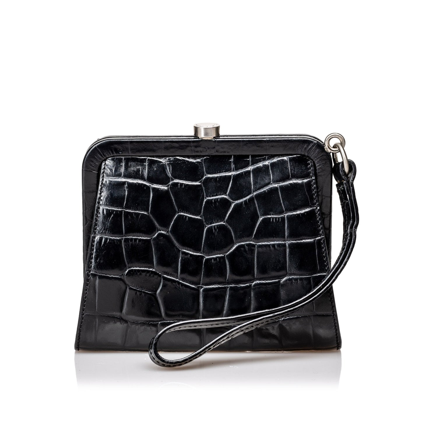 Burberry Others Embossed Leather Black Clutch Bag