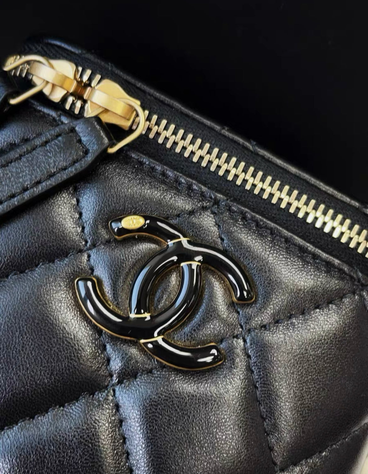 Chanel 24A Black Clutch With Chain Rovelle Bags