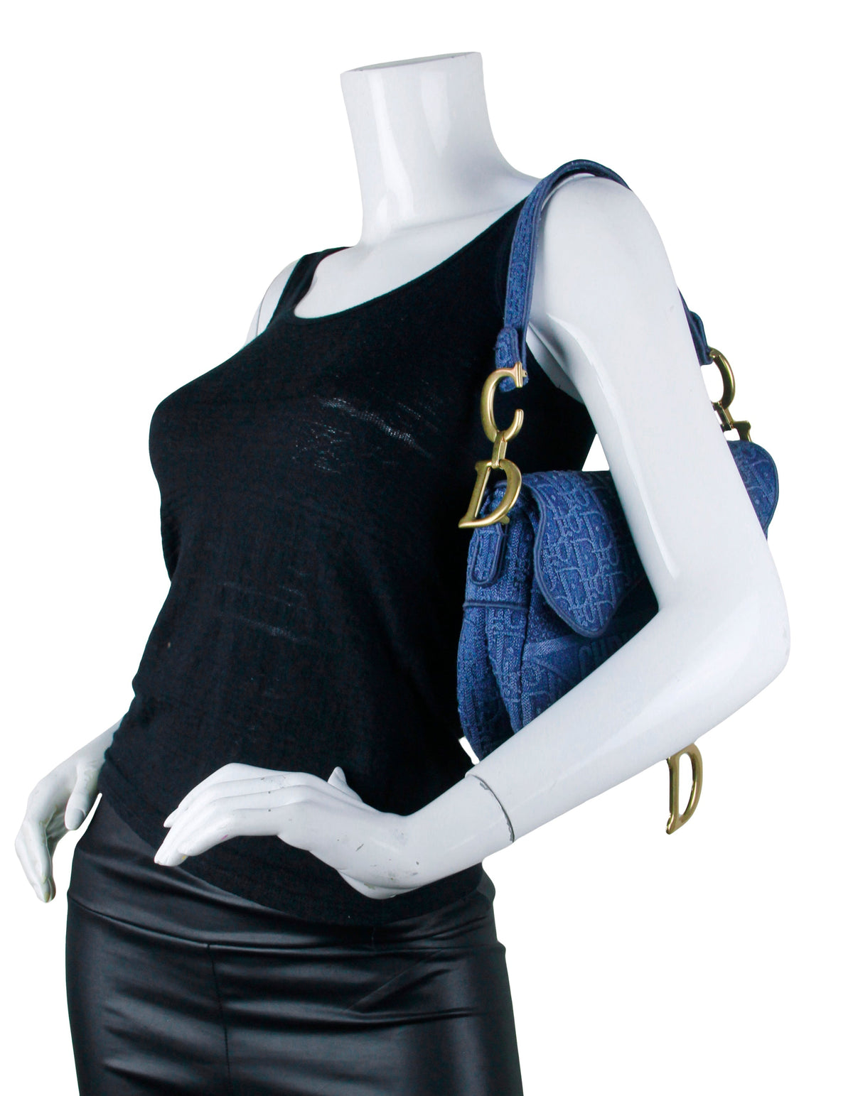 Christian Dior Denim Oblique Monogram Saddle Bag Rovelle Bags