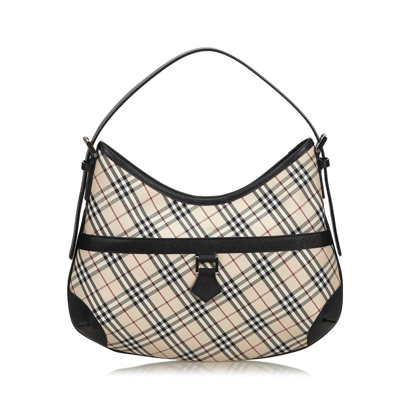 Burberry Fabric Nova Leather Beige Hobo Bag