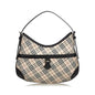 Burberry Fabric Nova Leather Beige Hobo Bag