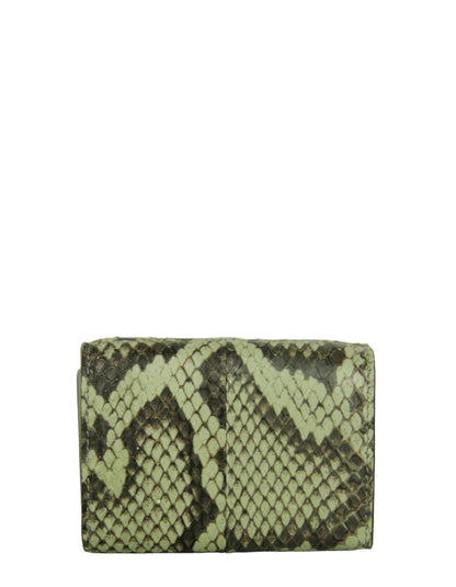 Fendi Green Tea Python Micro Trifold Wallet Rovelle Bags