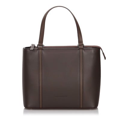 Burberry Dark Others Leather Brown Tote Bag