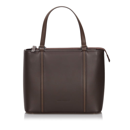 Burberry Dark Others Leather Brown Tote Bag