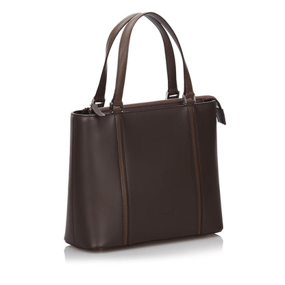 Burberry Dark Others Leather Brown Tote Bag