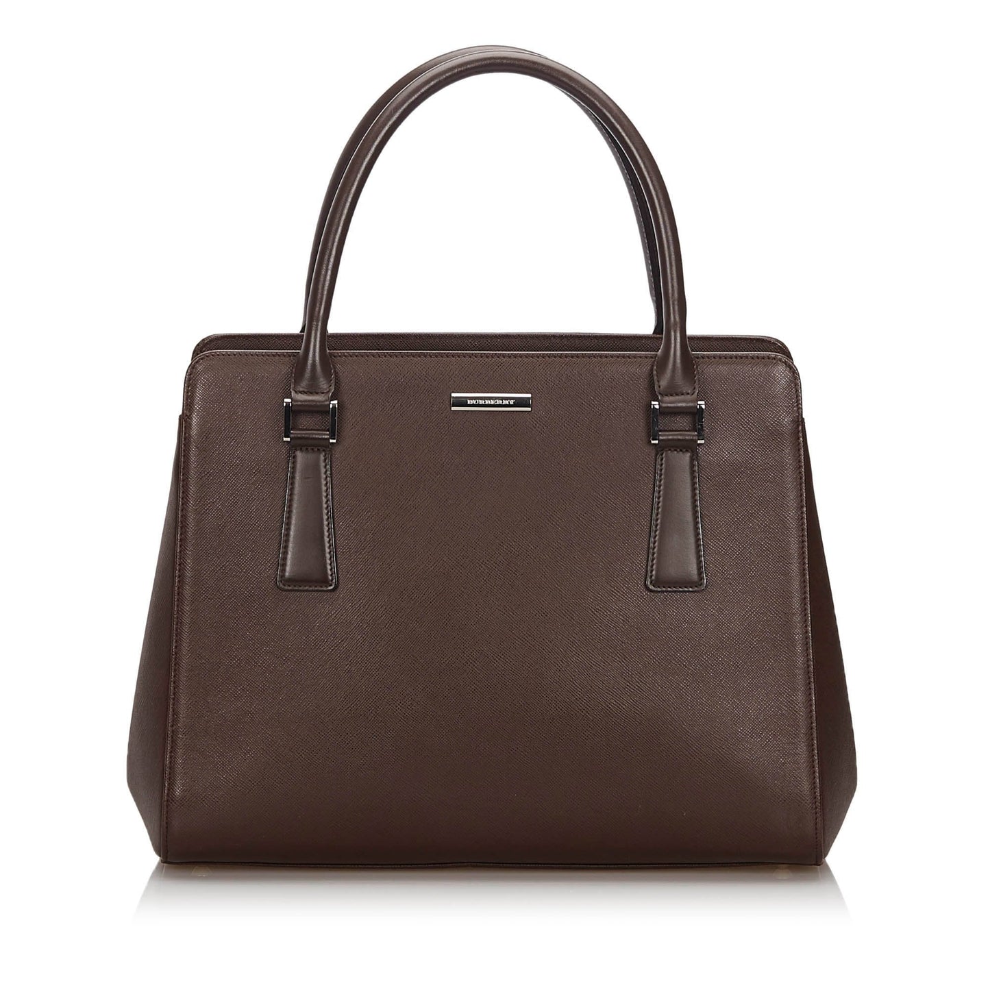 Burberry Dark Others Leather Brown Tote Bag Style 2