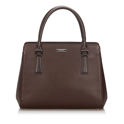 Burberry Dark Others Leather Brown Tote Bag Style 2