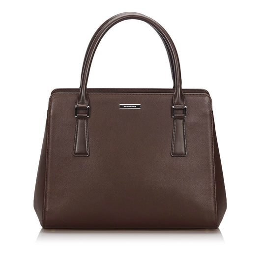 Burberry Dark Others Leather Brown Tote Bag Style 2