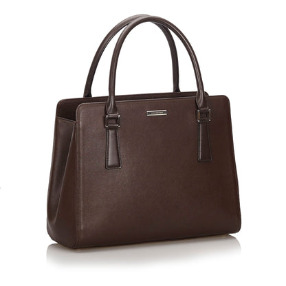 Burberry Dark Others Leather Brown Tote Bag Style 2