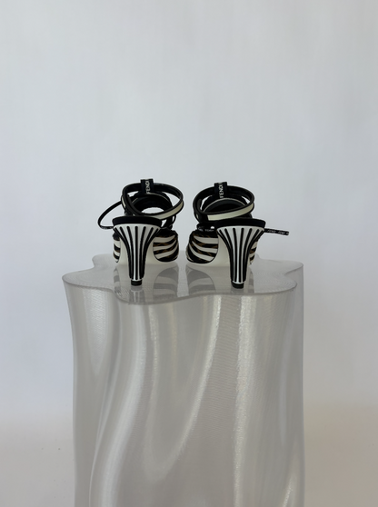 Fendi Zucca Heeled Sandals Rovelle Bags