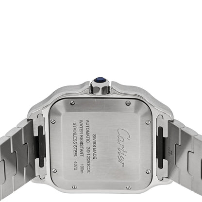 Stainless Steel 39.8mm Santos De Cartier Automatic Watch Grey