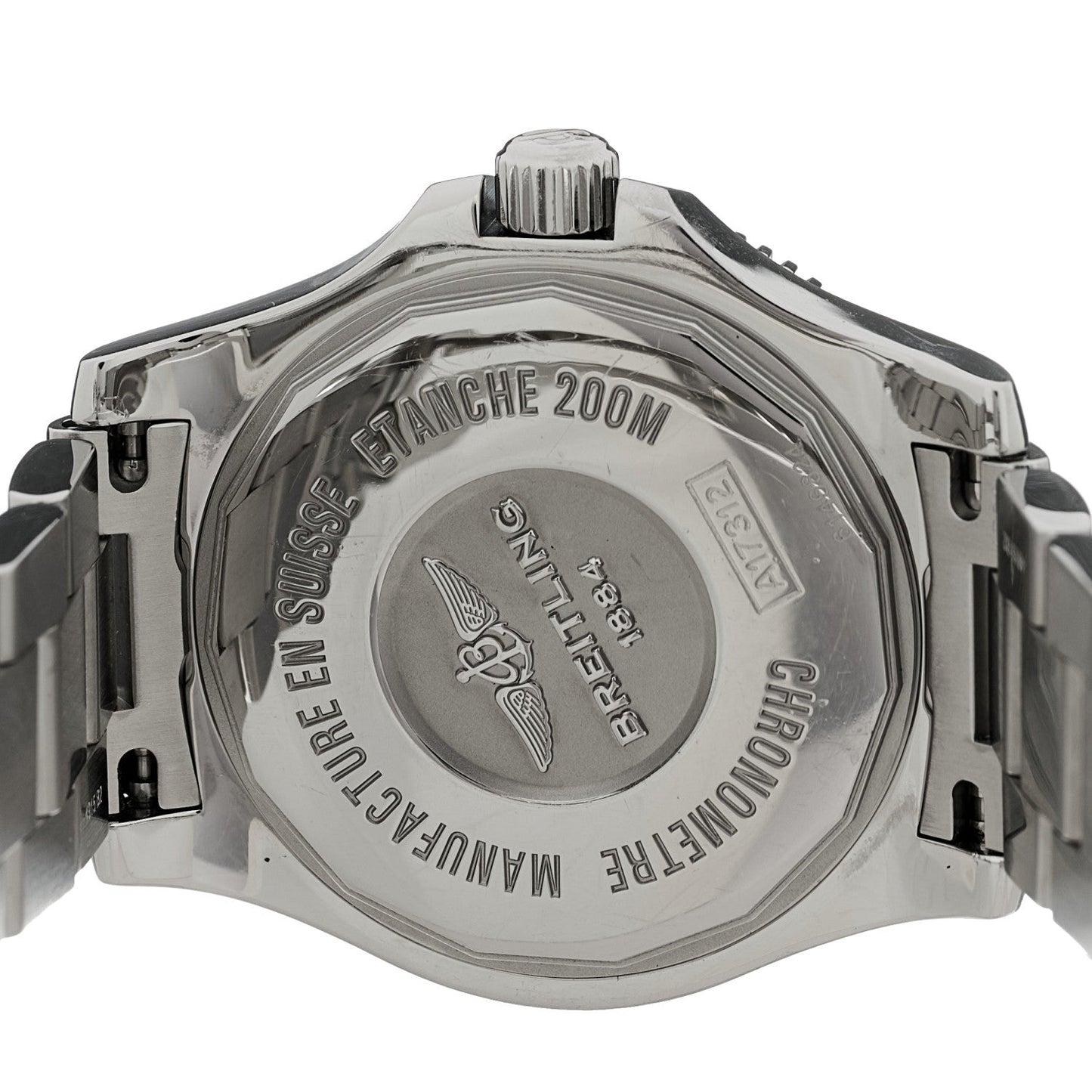 Stainless Steel 36mm Superocean II Automatic Watch White A17312