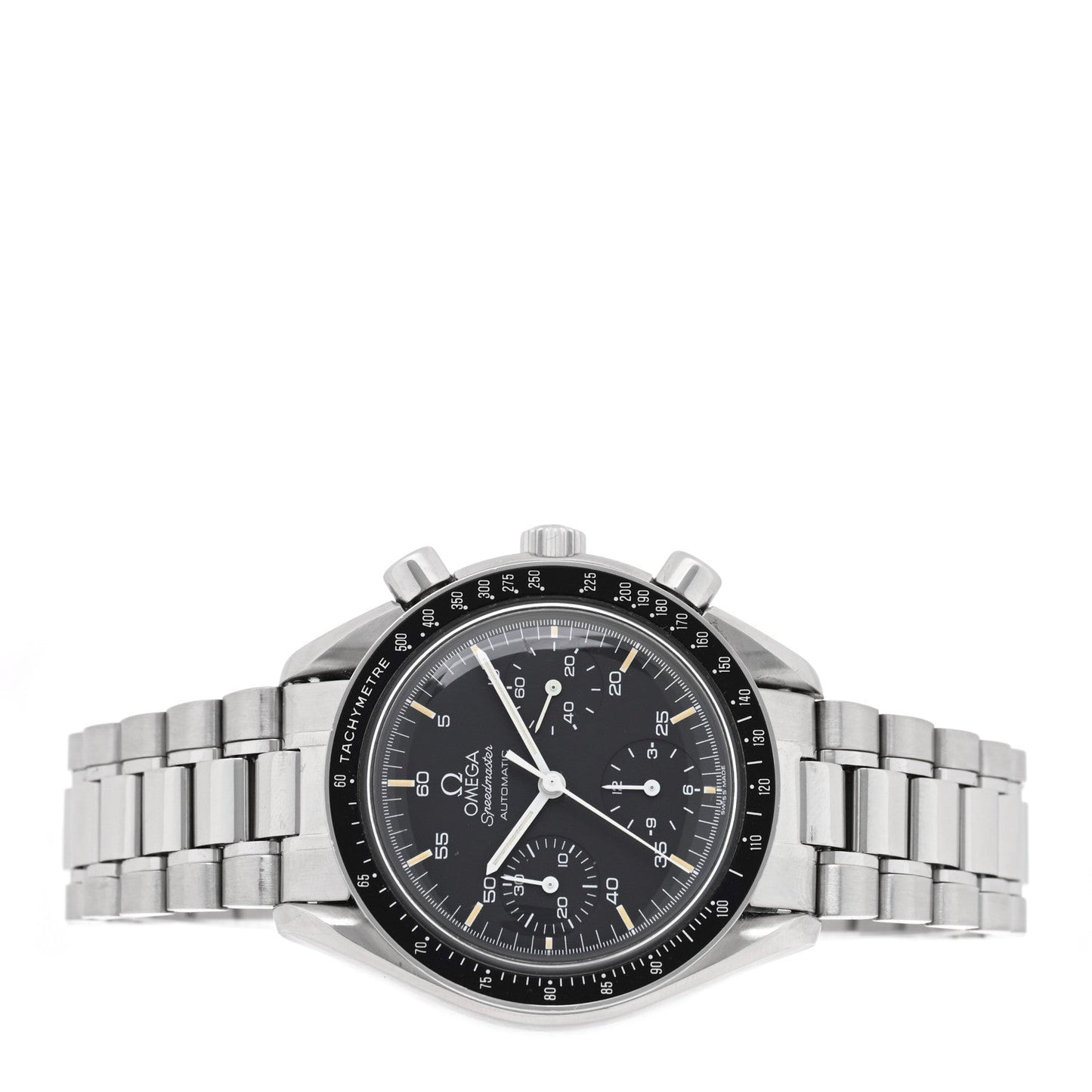 Stainless Steel 39mm Speedmaster Chronograph Automatic Watch Black 3510.50.00