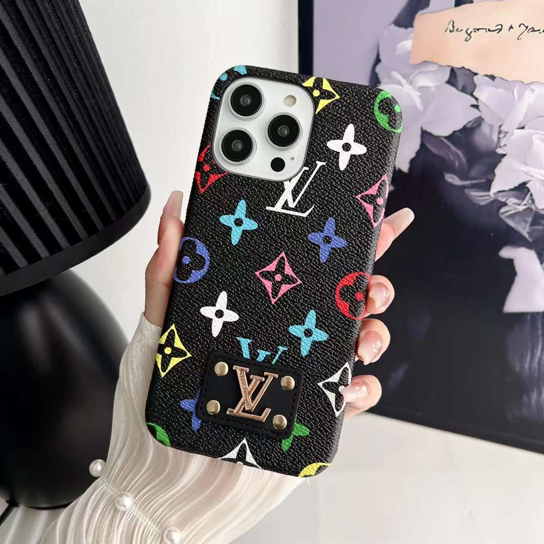 Leather label oil edge mobile phone case for samsung