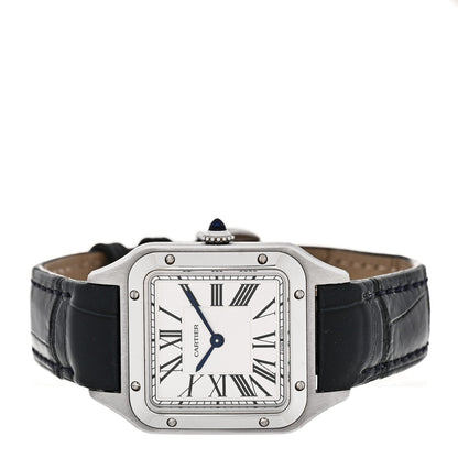 Stainless Steel Alligator 27.5mm Santos Dumont Quartz Watch