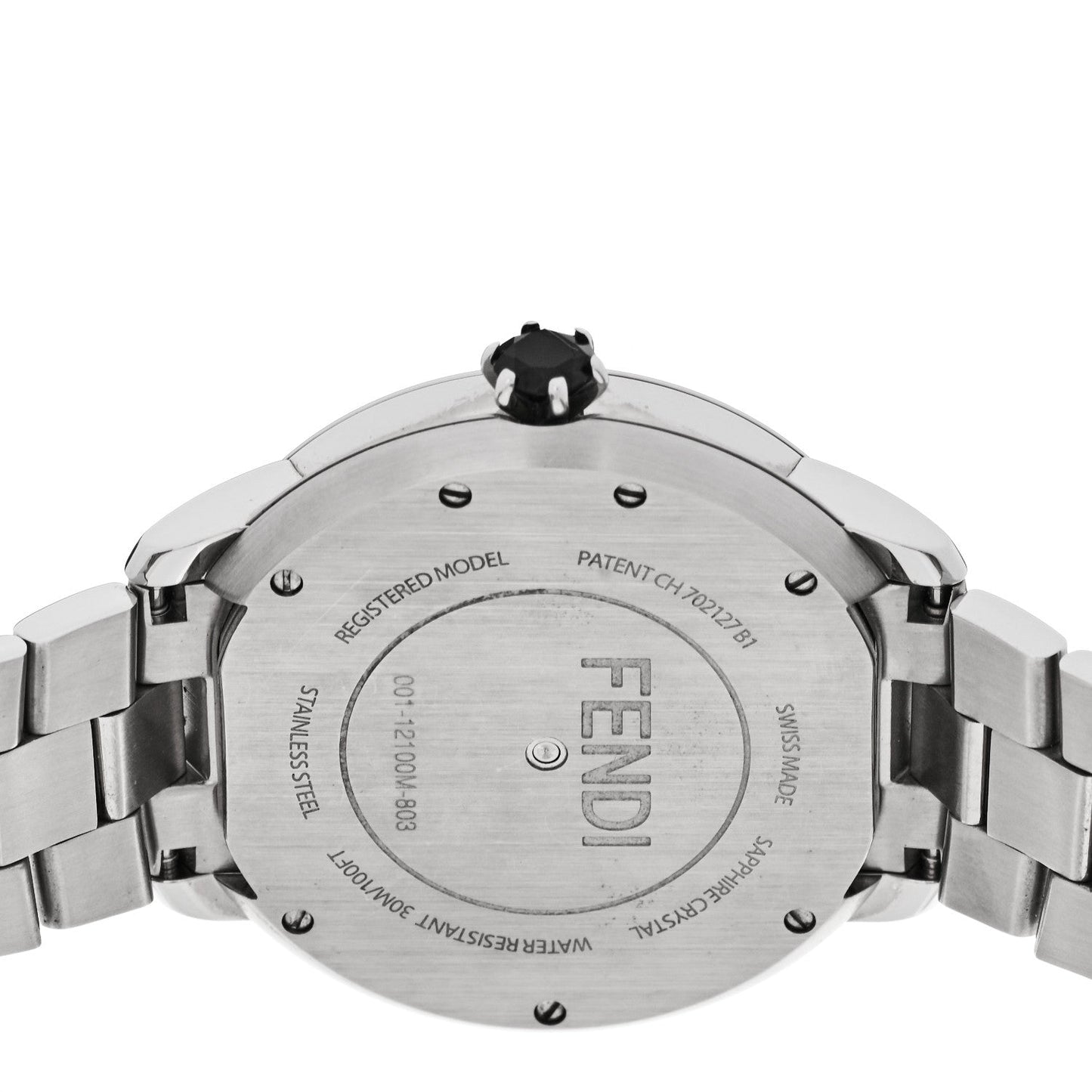 Stainless Steel Mother of Pearl Topaz Spinel 38mm Ishine Rotating Gem Two Tone Quartz Watch Black
