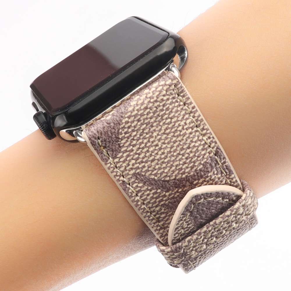 Coach Apple Watch Band Beige Leather Shop