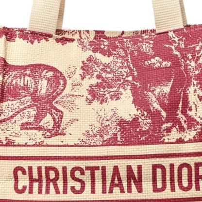 Christian Dior Beauty Dioriviera Raffia Tote Red Rovelle Bags