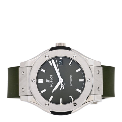 Titanium Rubber 38mm Classic Fusion Automatic Watch Green 565.NX.8970.RX