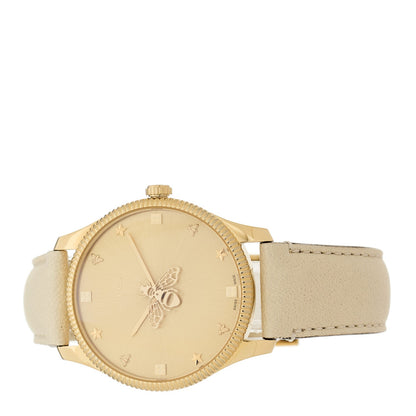 Stainless Steel Calfskin 36mm G-Timeless Bee Quartz Watch White
