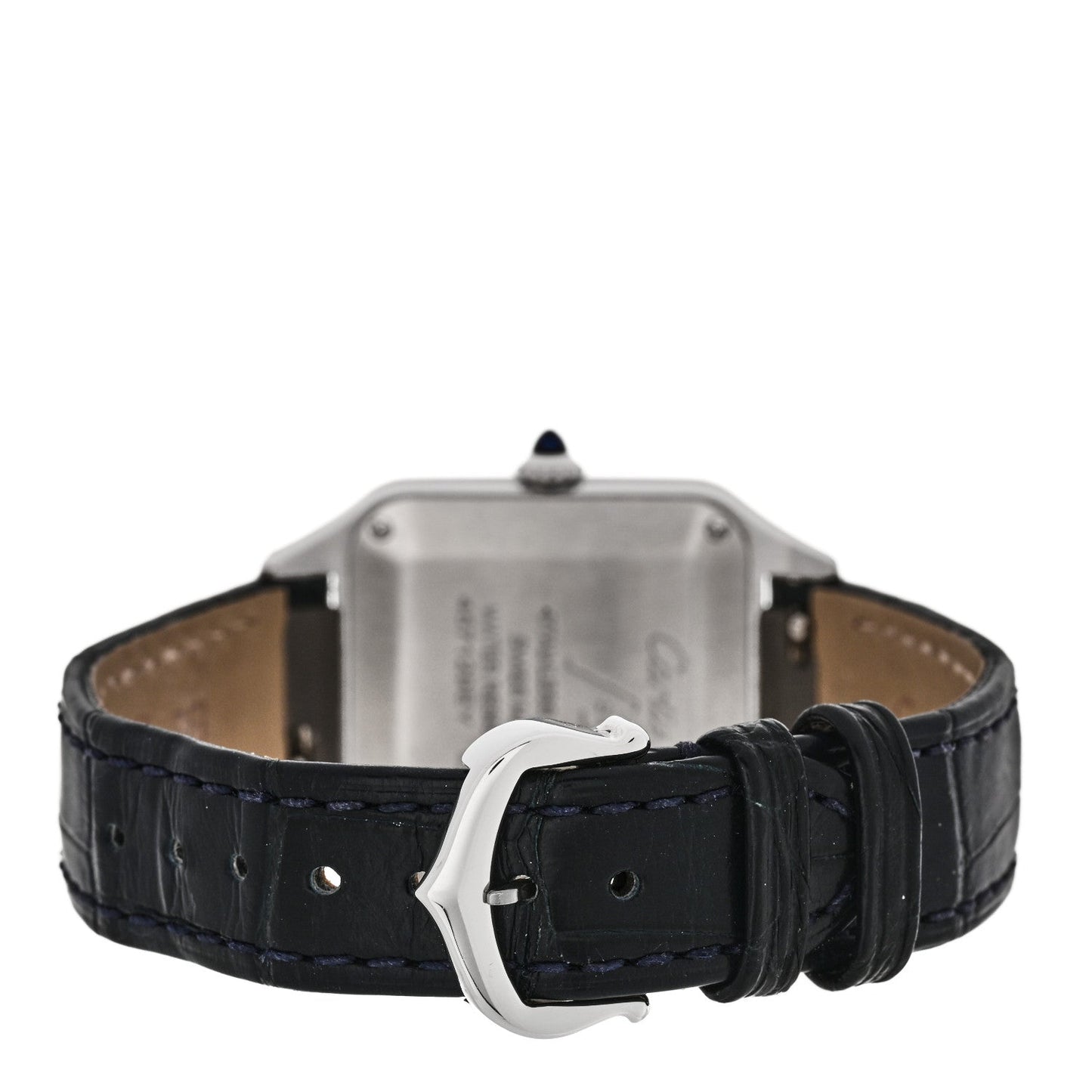 Stainless Steel Alligator 27.5mm Santos Dumont Quartz Watch