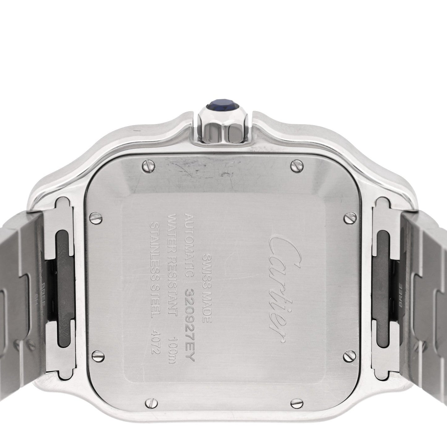 Stainless Steel 39.8mm Santos De Cartier Automatic Watch Green