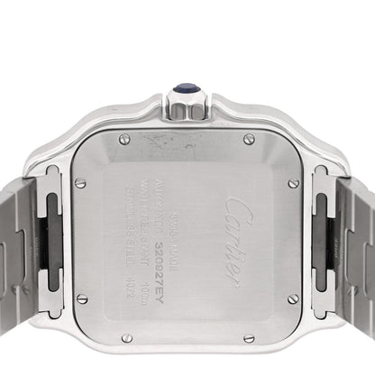Stainless Steel 39.8mm Santos De Cartier Automatic Watch Green