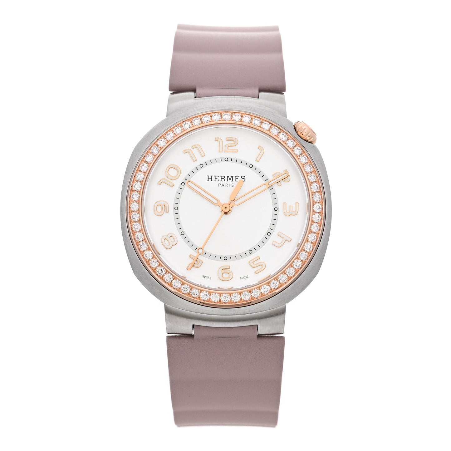 Stainless Steel 18K Rose Gold Diamond Bezel 36mm Cut Automatic Watch Glycine