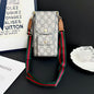 Universal Cosmetic-Style Wallet Phone Case (Fits Phones Under 6.9 Inches) with Bluetooth Earbud Pouch