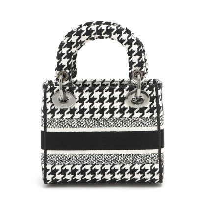 Christian Dior Black X White Embroidery Mini Lady D-Lite Bag [Clearance Sale] Rovelle Bags