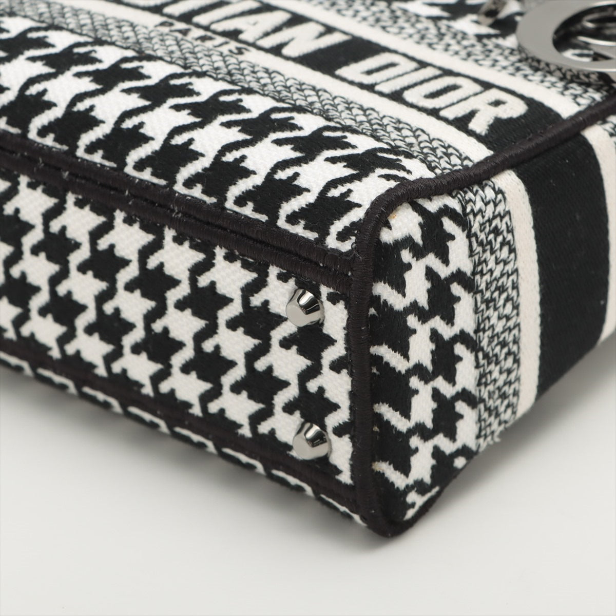 Christian Dior Black X White Embroidery Mini Lady D-Lite Bag [Clearance Sale] Rovelle Bags