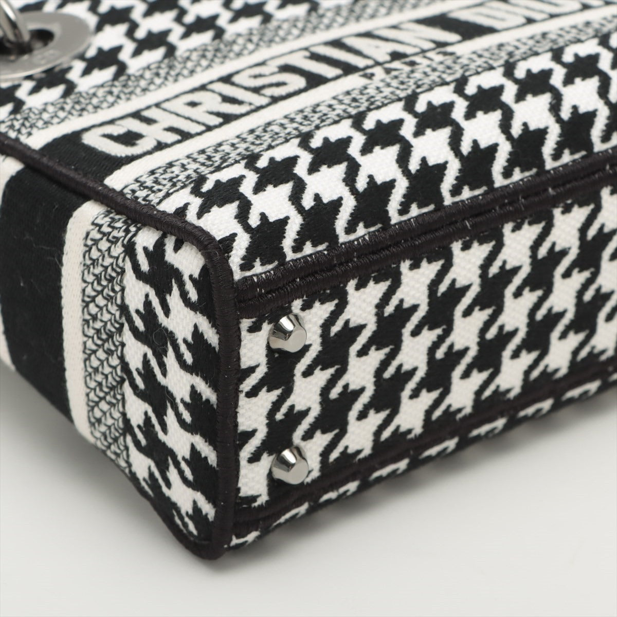 Christian Dior Black X White Embroidery Mini Lady D-Lite Bag [Clearance Sale] Rovelle Bags